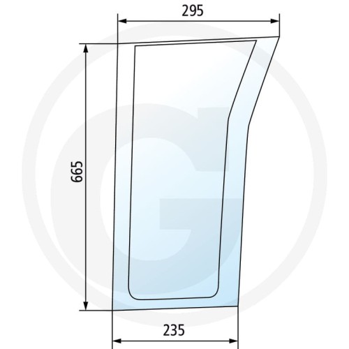 Szyba przednia dolna prawa Same Seria Antares: Antares 110, Antares 130 Seria Antares II: Antares II 110, Antares II 130 Seria Laser: Laser 115, Laser 115.6, Laser 130, Laser 150, Laser 170 Seria Laser³: Laser³ 140, Laser³ 160