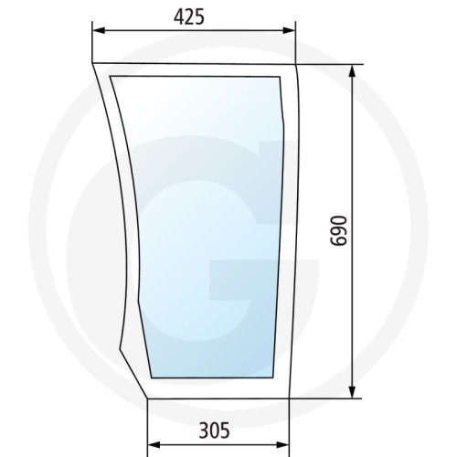 Szyba dzielona przednia, lewa Same Seria Iron: Iron 100, Iron 110, Iron 120 Seria Iron Hi-Line: Iron Hi-Line 100, Iron Hi-Line 110, Iron Hi-Line 120 Seria Iron Tier3: Iron 100 Tier 3, Iron 110 Tier 3, Iron 115 Tier 3, Iron 125 Tier 3