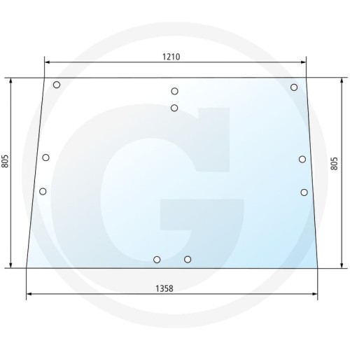 Szyba przednia Deutz-Fahr KHD spezial FK 9303, Serie 06 :D8006, D10006, D12006