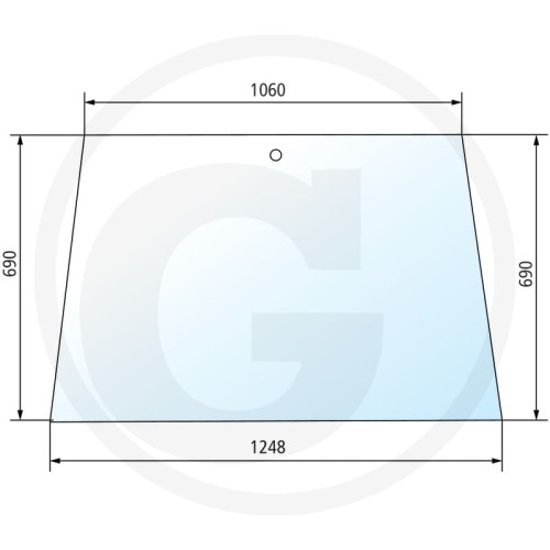 Szyba przednia stała Deutz-Fahr Kabine: Fritzmeier Europa II 9102 Seria 06: D 3006, D 4006, D 4506, D 5206, D 6206, D 6806, D 7206, D 8006, D 10006