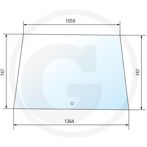 Szyba przednia Case IH Kabine Fritzmeier: Euro II FK 9115 Kabine Perfekt: Perfekt 33-44, Perfekt 46 Seria A-Familie: 433, 533, 633, 733, 833 Seria B-Familie: 554, 644, 744, 844