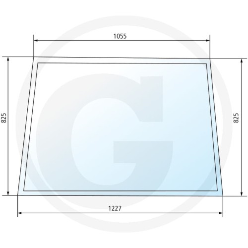 Szyba przednia stała John Deere Seria 30: 2030, 2130, 3030, 3130 Seria 40: 1640, 2040, 2040S, 2140, 3040, 3140