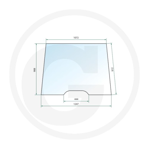 Szyba przednia stała Massey Ferguson Seria 4200: 4225, 4235, 4240, 4243, 4245, 4253, 4255, 4260, 4263, 4265, 4270