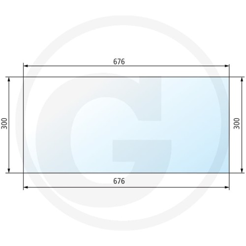 Szyba tylna dolna Ford Seria 40: 5640, 6640, 7740, 7840, 8240, 8340
