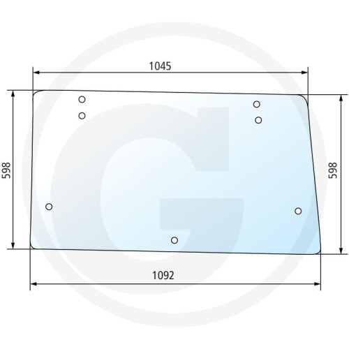 Szyba tylna Fiat Kabine CS, Super Comfort  Seria 80 580, 680, 780, 880, 980