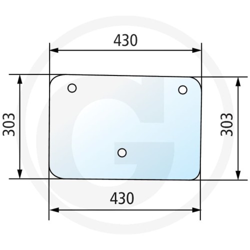 Szyba tylna dolna Case IH Seria C-Familie 955, 1055
