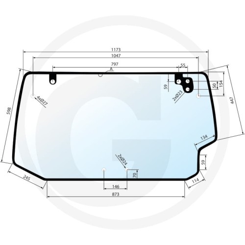 Szyba tylna Deutz-Fahr Seria 5: 5100, 5110, 5120, 5130 Seria 5 (Tier 3b): 5100 P, 5110 P, 5120 P, 5130 P Seria 5 TTV: 5100 TTV, 5110 TTV, 5120 TTV, 5130 TTV Seria Agrotron K: Agrotron K 90, Agrotron K 90 Profiline, 