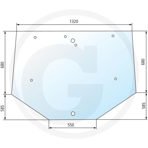 Szyba tylna Fiat Seria G: G 170, G 190, G 210, G 240
