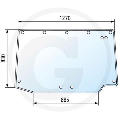 Szyba tylna Hürlimann Seria Elite XB: Elite 6115 XB, Elite 6135 XB Seria H 6115 → H 6190: H-6115, H-6135