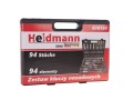 Zestaw kluczy nasadowych 94el. 1/4"-1/2" HEIDMANN