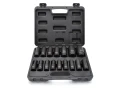 Zestaw nasadek udarowych długich 1/2" 10-32mm 16 sztuk
