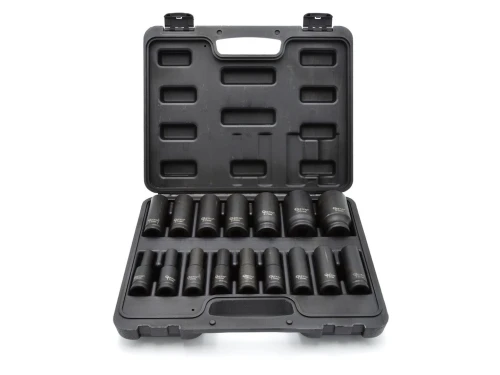 Zestaw nasadek udarowych długich 1/2" 10-32mm 16 sztuk