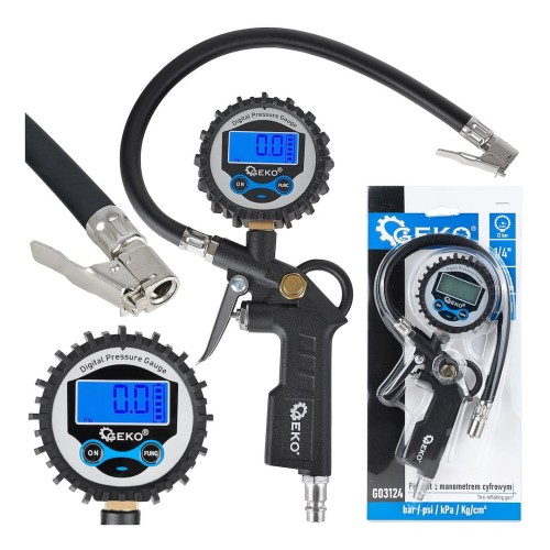 Pistolet do pompowania kół z manometrem cyfrowym