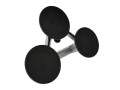 Uchwyt-Przyssawka do szyb 3x115mm Aluminium 