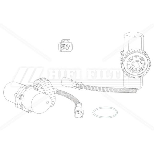 Pompka paliwa elektryczna MO5020 HIFI FILTER do maszyn rolniczych, budowlanych, agregatów