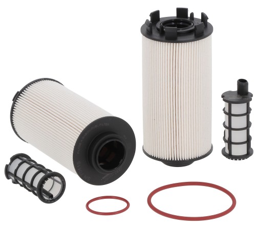 Komplet filtrów paliwa KN70434 HIFI FILTER do MERCEDES: ACTROS, ANTOS, ATEGO ATLAS COPCO: XAHS 317 BOMAG: BF 700, BF 600 JCB: JS 370 LIEBHERR: LTC 1050-3.1