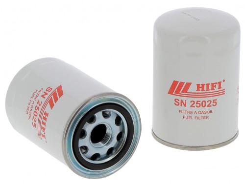 Filtr paliwa SN25025 HIFI FILTER do KOMATSU: PC300-7, PC340-7, WA380-5, WA600-3 TAKEUCHI: TL10, TL12 KUBOTA: V3307, V3800
