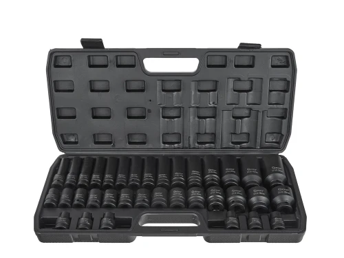 Zestaw nasadek udarowych 1/2" 35 el. CR-MO Długie i krótkie 8-32 mm GEKO