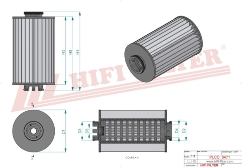 Filtr paliwa SN70565 HIFI FILTER do DEUTZ: 6180 TTV, Agrotron 6215 RCshift DEUTZ-FAHR: Agrotron 6165 TTV, Agrotron 6230 TTV FENDT: 512 VARIO S4, 720 Vario Gen6