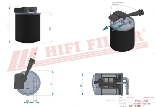 Filtr paliwa SN70557 HIFI FILTER do MERCEDES: 211 CDI SPRINTER MERCEDES VU/LT/LW: 214 CDI SPRINTER