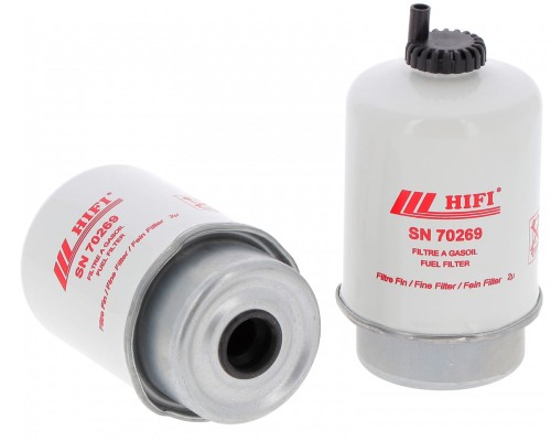 Filtr paliwa SN70269 HIFI FILTER do JOHN DEERE: 4045 DFM 70-M2, 4045 TFM 75-M3 CUMMINS POWER GENERATION: 35 MDDCK QD, 65 MDDCN QD KOHLER: 33 EFOZD, 65 EOZD