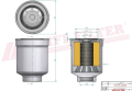 Filtr paliwa SN30068 HIFI FILTER do FORD: CARGO 1842 T, CARGO 1848 T, CARGO 2542, EcoTorq 12.7 L, EcoTorq 9.0 L, F-MAX 500
