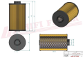 Filtr paliwa SN25184 HIFI FILTER do CASE: CX130D, CX160D, CX180D, CX210D, CX230D, KOBELCO: E135B SR-2