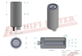 Filtr paliwa SN25160 HIFI FILTER do KOMATSU: FD100-8, FD115-8, FD135-8, FD150E-8, FD160E-8, FD40-10 US, FD80-10 US
