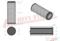 Filtr hydrauliczny SH87719V HIFI FILTER do HITACHI: EX 2500
