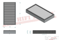 Filtr kabinowy SC90255 HIFI FILTER do VALTRA T133, T173, T202 VALTRA N123, N143, N113