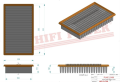 Filtr powietrza SA754 Hifi Filter do MERCEDES: 508 D, 512 D, 611 D, 612 D VARIO, 614 D VARIO, 615 D VARIO, 814 D VARIO, BROCK: SL 280 JUMBO