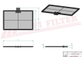 Filtr kabinowy SC90171 Hifi Filter do CATERPILLAR: 303.5 C/CR, 303.5 DCR, 303.5 E CR, 304 C/CR, 305.5 E CR, YANMAR: SV 100-1, SV 100-2A, SV 86-7, VIO 80, ViO 82-1