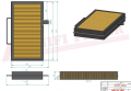 Filtr kabinowy SC17176 Hifi Filter do SCANIA: P 230 EURO 3, P 270 EURO 4, P 310 EURO 3, R 420 EURO 5, R 500 EURO 4, T 580