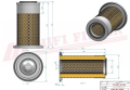Filtr powietrza SA17677 Hifi Filter do VALTRA: 255, 305, 315 TURBO, 355, 405, 455, 605, 6400, 655, KOMATSU FOREST: 828, 832, 836, 838, PONSSE: S 15 KELTAVIHREA