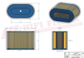 Filtr powietrza SA12110 Hifi Filter do HONDA: GXV 340 K2, GXV 340 T2, GXV 390, GXV 390 K1, GXV 390 T1, BILLY GOAT: BC 2402 H, HUSQVARNA: EXPERT 13 XP