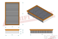 Filtr kabinowy SC90191 Hifi Filter do CATERPILLAR: 906 H, 906 M, 907 H, 907 M, 908 H, 908 M, 910 K, 914 K, 918 M