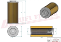 Filtr hydrauliczny SH630194SP Hifi Filter
