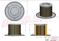 Filtr powietrza SA17112 Hifi Filter do JOHN DEERE: 6000, 6500, 6510, 6600, 6810, 6910 S, 7400