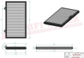 Filtr kabinowy SC80056 Hifi Filter do HYUNDAI: HL 730-7, HL 740-9, HL 757-9, HL 760-7, HL 770-9, DOOSAN DAEWOO: D 100 D-7