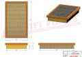 Filtr kabinowy SC50013 Hifi Filter do DEUTZ-FAHR: AgroFarm 100, AgroFarm 410, LAMBORGHINI: R 3-110 EVO, SAME: Dorado, Explorer