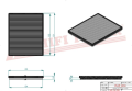 Filtr kabinowy SC70069 Hifi Filter do IRISBUS: AIRWAY 12, CITELIS 12, CROSSWAY 12, IVECO: CROSSWAY 320, CROSSWAY LE 360