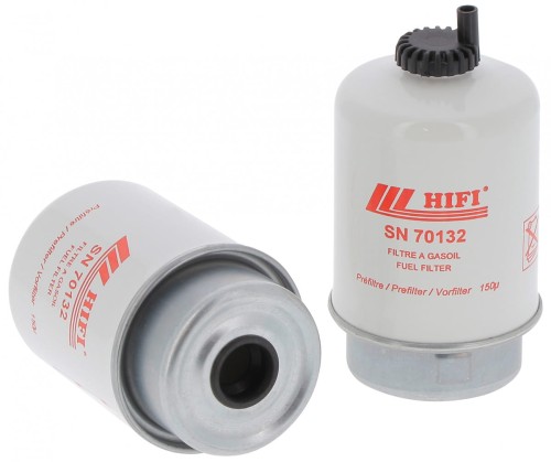 Filtr paliwa SN70132 HIFI FILTER do CASE: CVX 150, CS 100, WX 170 CATERPILLAR: 320 C, 318 C, 928 G MASSEY FERGUSON: 7256, 7278, 7360 NEW HOLLAND: LB 100 B, RG 140 VALTRA: 8450, 8550, 8750