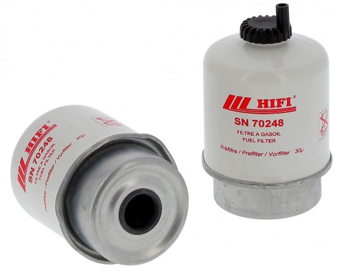Filtr paliwa SN70248 HIFI FILTER do JCB: 3 CX, 531-70, 535-125, 536-70 AGRI VOLVO: MC 110 C, MC 135 C KOHLER: KDI 2304, KDI 2504