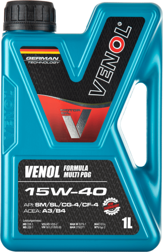 VENOL FORMULA MULTI PDG SM SL CG 4 CF 4 15W40 1L